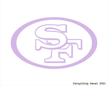 Load image into Gallery viewer, San Francisco 49ers Vinyl Sticker Decals.