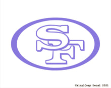 Load image into Gallery viewer, San Francisco 49ers Vinyl Sticker Decals.