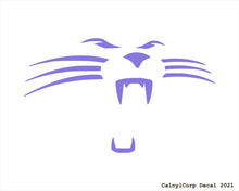 Load image into Gallery viewer, Carolina Panthers Face Vinyl Sticker Decals.