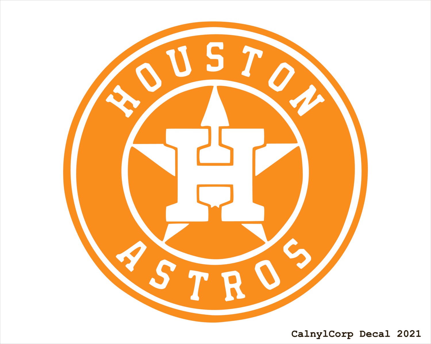 Houston Astros Logo (4.5 - 30) Vinyl Decal in Different colors & siz –  M&D Stickers