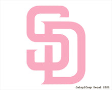 Load image into Gallery viewer, San Diego Padres Vinyl Sticker Decals.