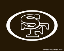 Load image into Gallery viewer, San Francisco 49ers Vinyl Sticker Decals.