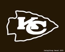 Load image into Gallery viewer, Kansas City Chiefs Vinyl Sticker Decals.