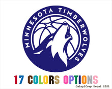 Load image into Gallery viewer, Minnesota Timberwolves Vinyl Sticker Decals