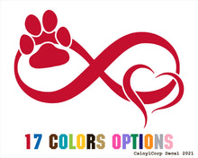 Load image into Gallery viewer, Forever Paw and Heart Vinyl Sticker Decals