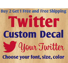 Load image into Gallery viewer, Custom Twitter Username Stickers Decals.