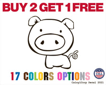 Load image into Gallery viewer, Cute Pig Vinyl Sticker Decals