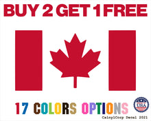 Load image into Gallery viewer, Canadian Flag Vinyl Sticker Decals