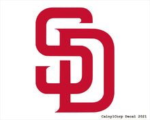 Load image into Gallery viewer, San Diego Padres Vinyl Sticker Decals.