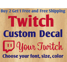 Load image into Gallery viewer, Custom Twitch Username Stickers Decals.
