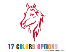 Load image into Gallery viewer, Horse Head Vinyl Sticker Decals