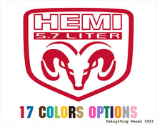 Load image into Gallery viewer, HEMI RAM 5.7 Vinyl Sticker Decals
