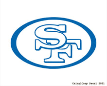 Load image into Gallery viewer, San Francisco 49ers Vinyl Sticker Decals.