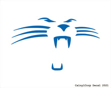 Load image into Gallery viewer, Carolina Panthers Face Vinyl Sticker Decals.