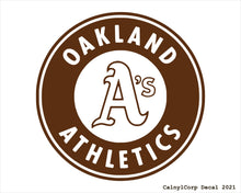 Load image into Gallery viewer, Oakland Athletics Vinyl Sticker Decals.