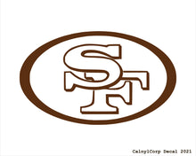 Load image into Gallery viewer, San Francisco 49ers Vinyl Sticker Decals.