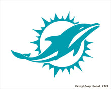 Load image into Gallery viewer, Miami Dolphins Vinyl Sticker Decals.