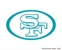 Load image into Gallery viewer, San Francisco 49ers Vinyl Sticker Decals.
