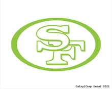 Load image into Gallery viewer, San Francisco 49ers Vinyl Sticker Decals.