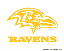 Load image into Gallery viewer, Baltimore Ravens Vinyl Sticker Decals CalnylCorp Decal $3.99