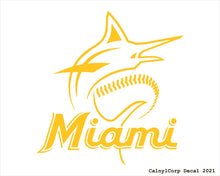 Load image into Gallery viewer, Miami Marlins Vinyl Sticker Decals
