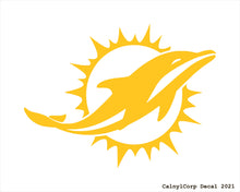 Load image into Gallery viewer, Miami Dolphins Vinyl Sticker Decals.
