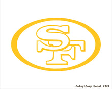Load image into Gallery viewer, San Francisco 49ers Vinyl Sticker Decals.