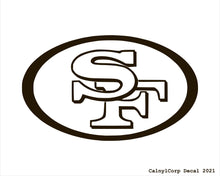 Load image into Gallery viewer, San Francisco 49ers Vinyl Sticker Decals.