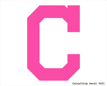 Load image into Gallery viewer, Cleveland Indians Red Vinyl Sticker Decals