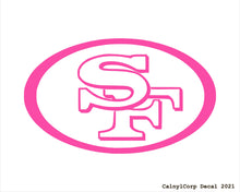 Load image into Gallery viewer, San Francisco 49ers Vinyl Sticker Decals.