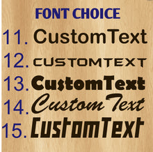 Load image into Gallery viewer, Custom Text Lettering Vinyl Decals.