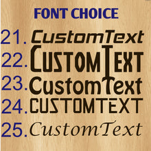 Load image into Gallery viewer, Custom Text Lettering Vinyl Decals.