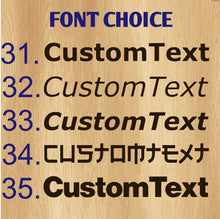 Load image into Gallery viewer, Custom Text Lettering Vinyl Decals.