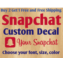 Load image into Gallery viewer, Custom Snapchat Username Stickers Decals.