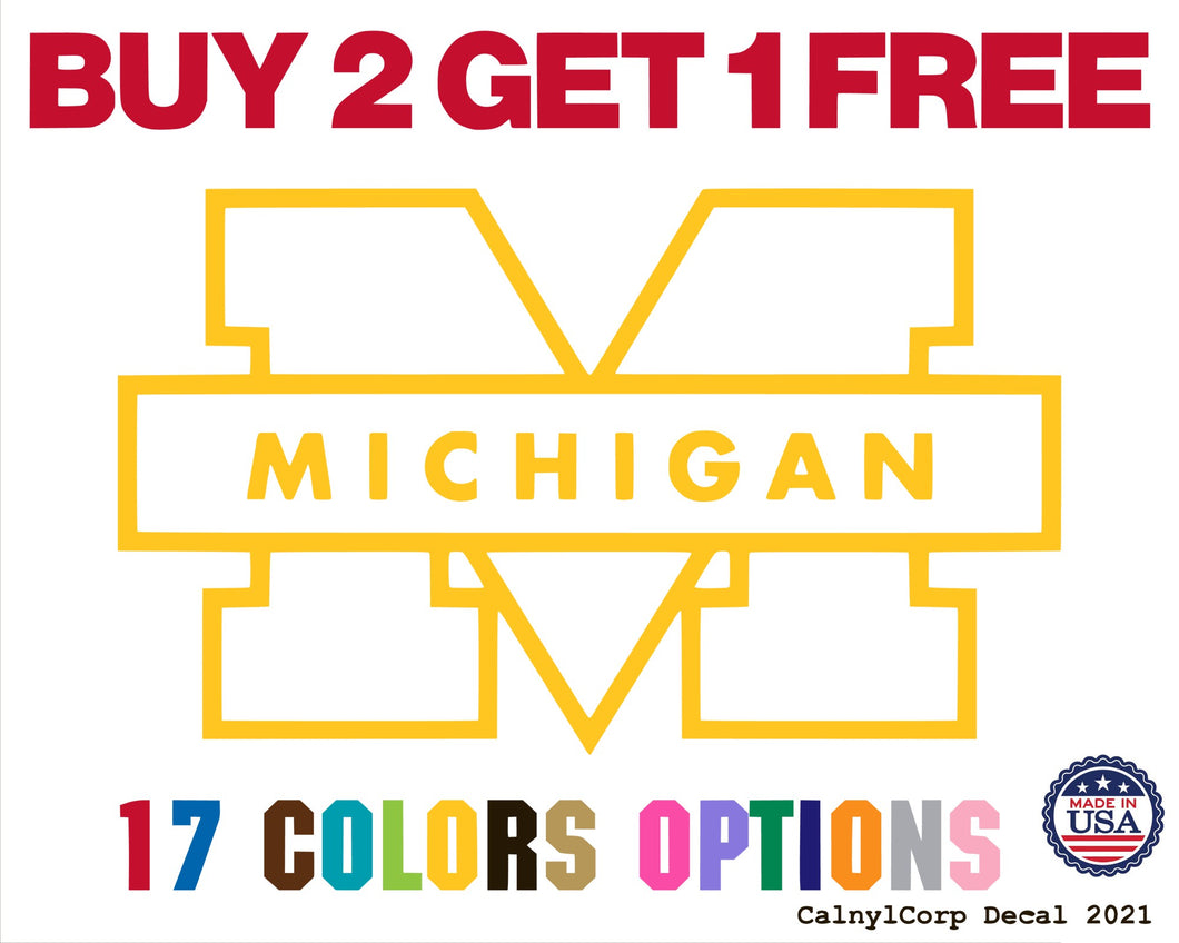 University of Michigan Vinyl Sticker Decals