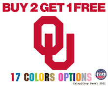 Load image into Gallery viewer, University of Oklahoma, Sooners Vinyl Sticker Decals
