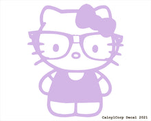 Load image into Gallery viewer, Nerdy Kitty Vinyl Sticker Decals.
