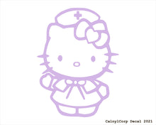 Load image into Gallery viewer, Kitty Nurse Vinyl Sticker Decals.
