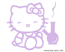 Load image into Gallery viewer, Kitty Stoned Weed Vinyl Sticker Decals.
