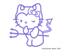 Load image into Gallery viewer, Devil Kitty Vinyl Sticker Decals.
