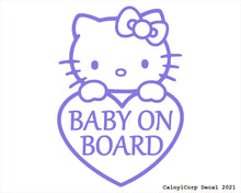 Load image into Gallery viewer, Kitty Baby On Board Vinyl Sticker Decals.
