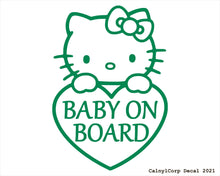 Load image into Gallery viewer, Kitty Baby On Board Vinyl Sticker Decals.
