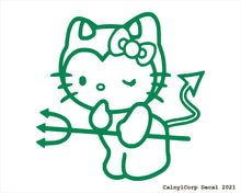 Load image into Gallery viewer, Devil Kitty Vinyl Sticker Decals.

