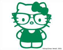 Load image into Gallery viewer, Nerdy Kitty Vinyl Sticker Decals.
