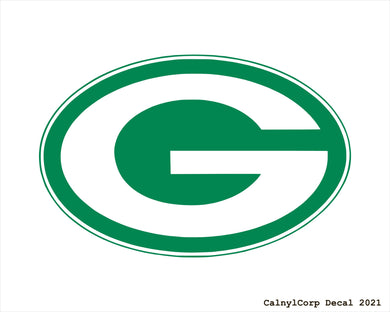 Green Bay Packers Vinyl Sticker Decals.