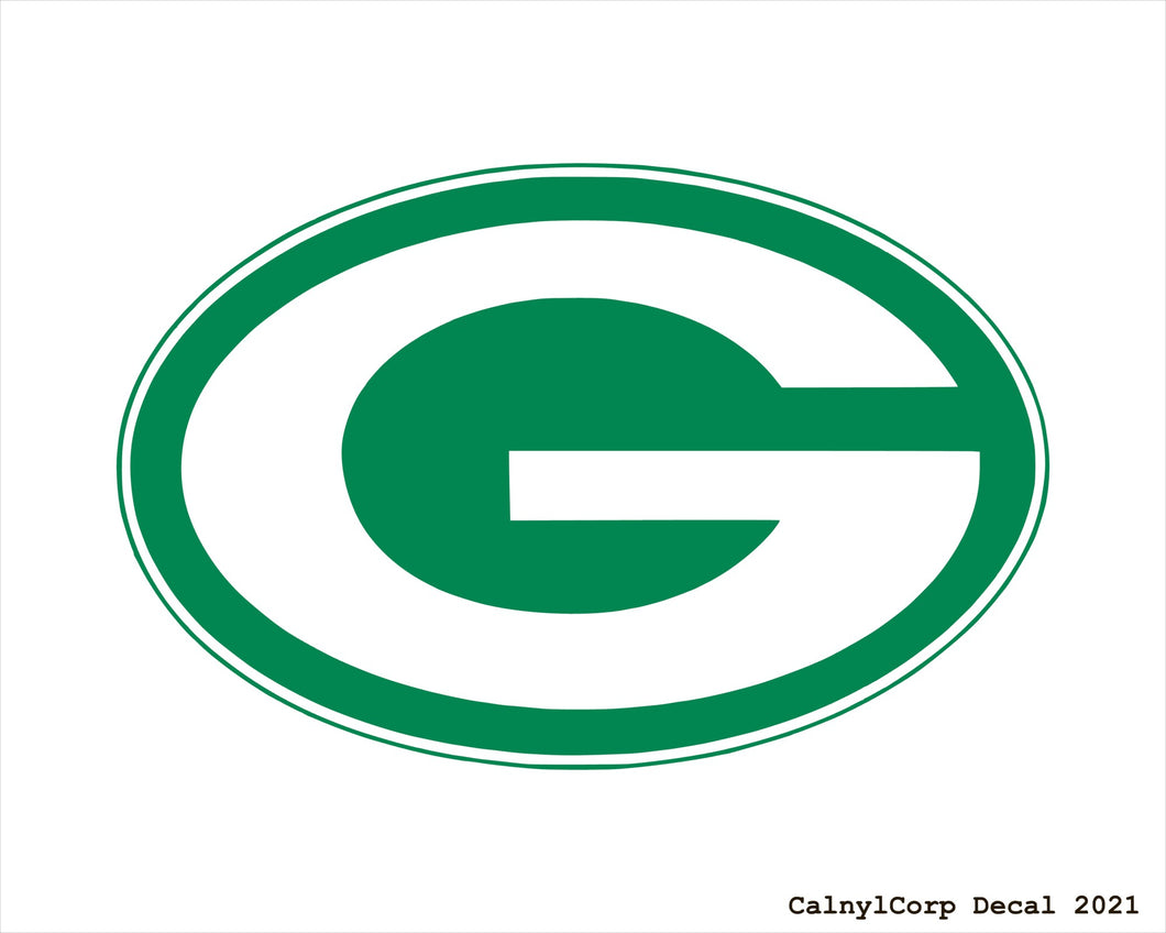 Green Bay Packers Vinyl Sticker Decals.