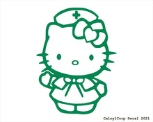 Load image into Gallery viewer, Kitty Nurse Vinyl Sticker Decals.
