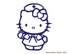 Load image into Gallery viewer, Kitty Nurse Vinyl Sticker Decals.
