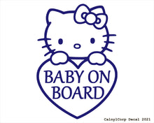 Load image into Gallery viewer, Kitty Baby On Board Vinyl Sticker Decals.
