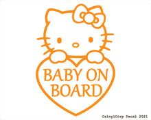 Load image into Gallery viewer, Kitty Baby On Board Vinyl Sticker Decals.
